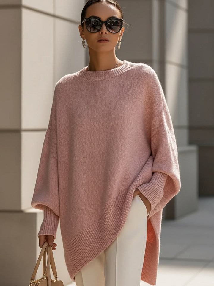 Evelyne – Elegant jumper with an asymmetrical hem