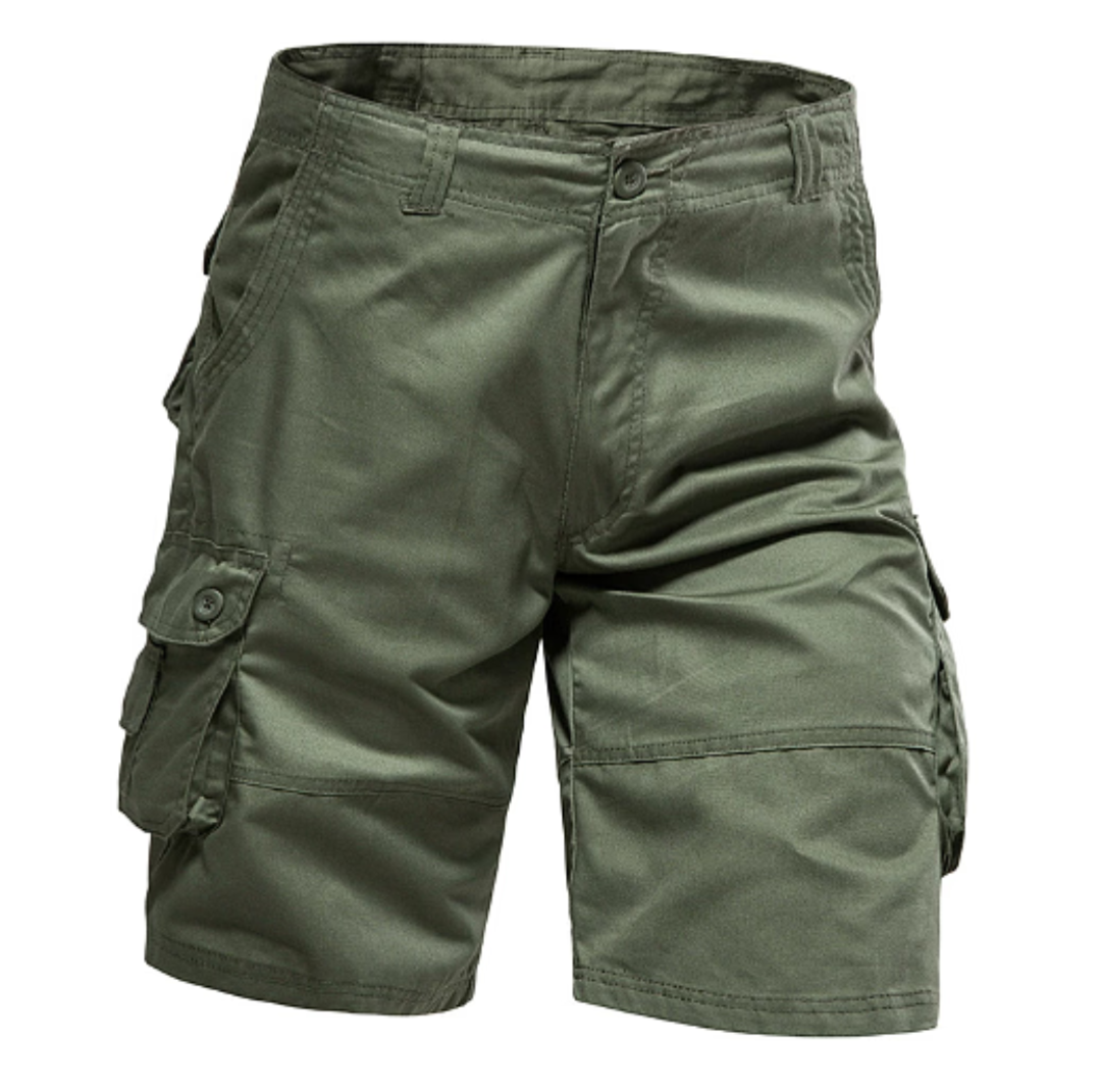 GolfThing High Quality Cotton Outdoor Cargo Shorts - Green