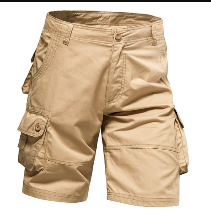 GolfThing High Quality Cotton Outdoor Cargo Shorts - Coffee