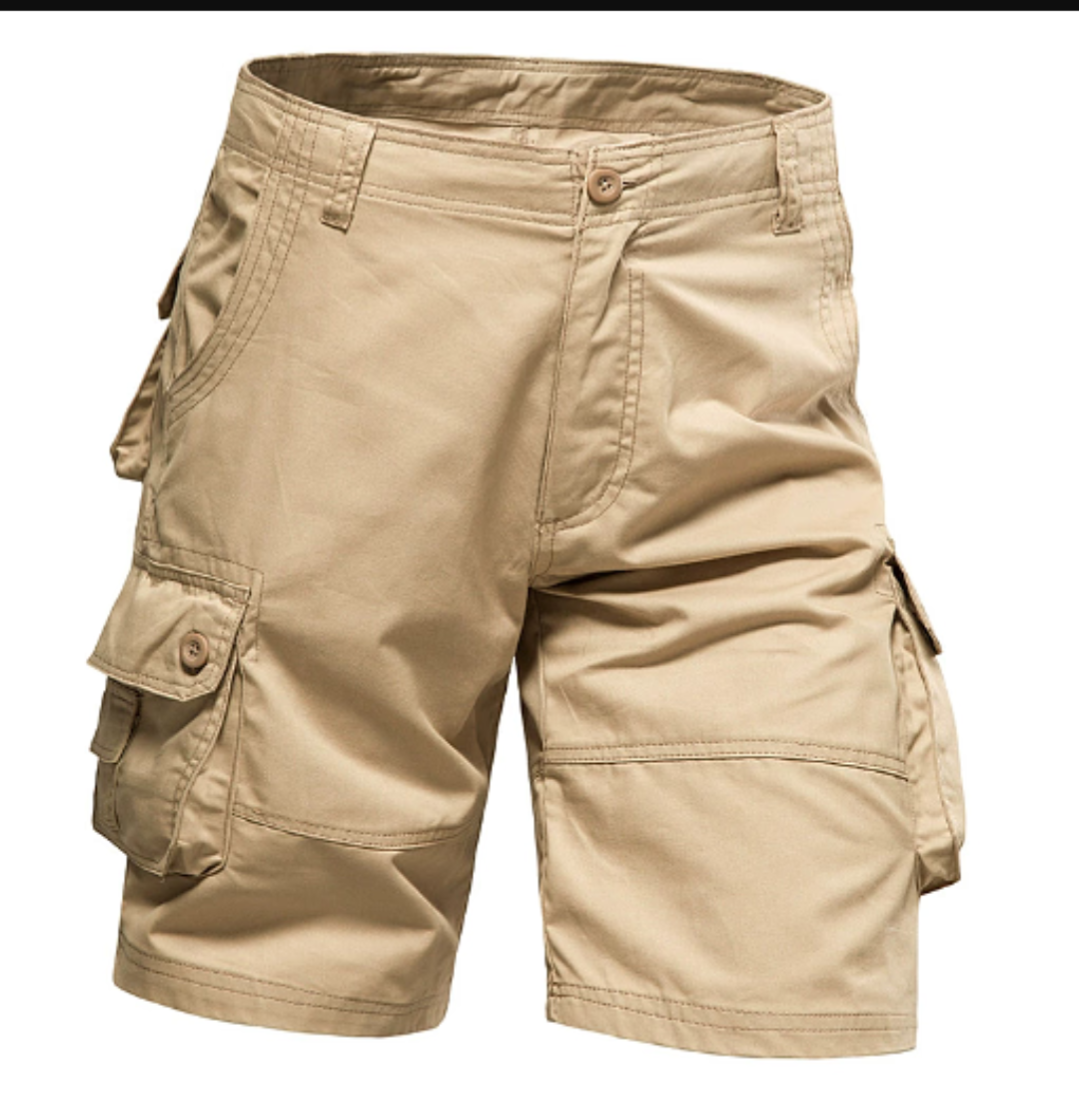 GolfThing High Quality Cotton Outdoor Cargo Shorts - Green