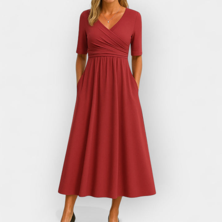 Katarina – Wrap Dress with Short Sleeves