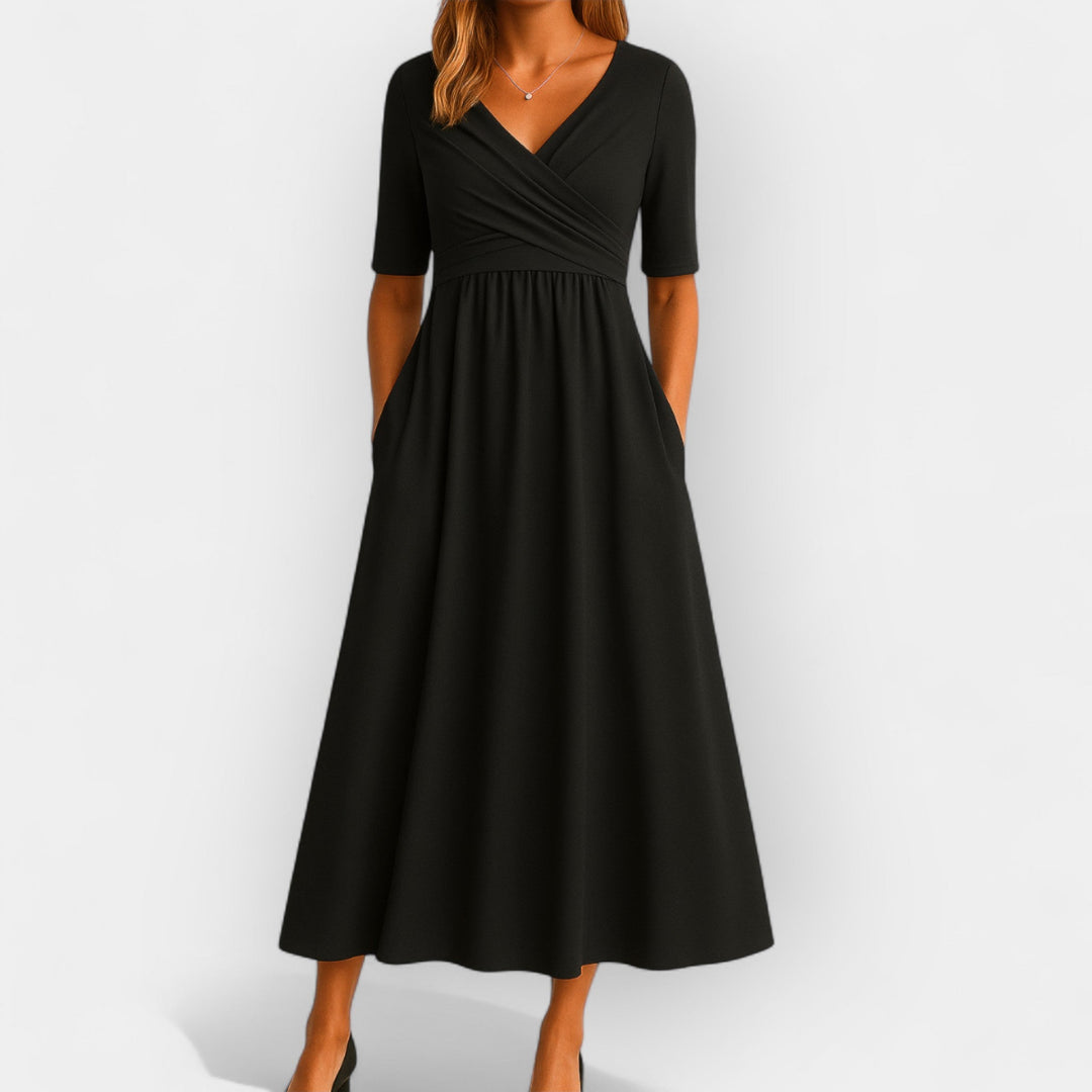 Katarina – Wrap Dress with Short Sleeves