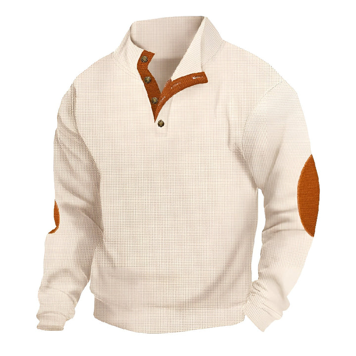 Noah - Outdoor Waffle Sweater with Stand Collar