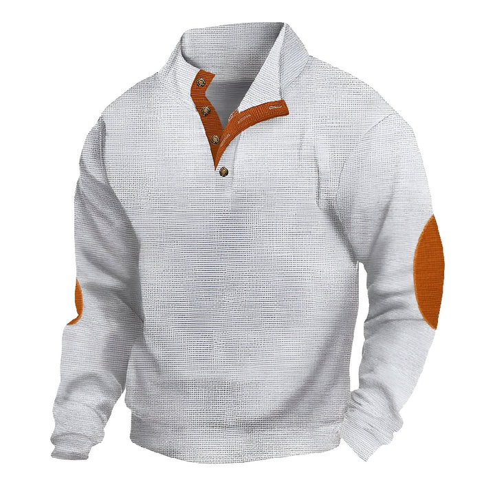 Noah - Outdoor Waffle Sweater with Stand Collar