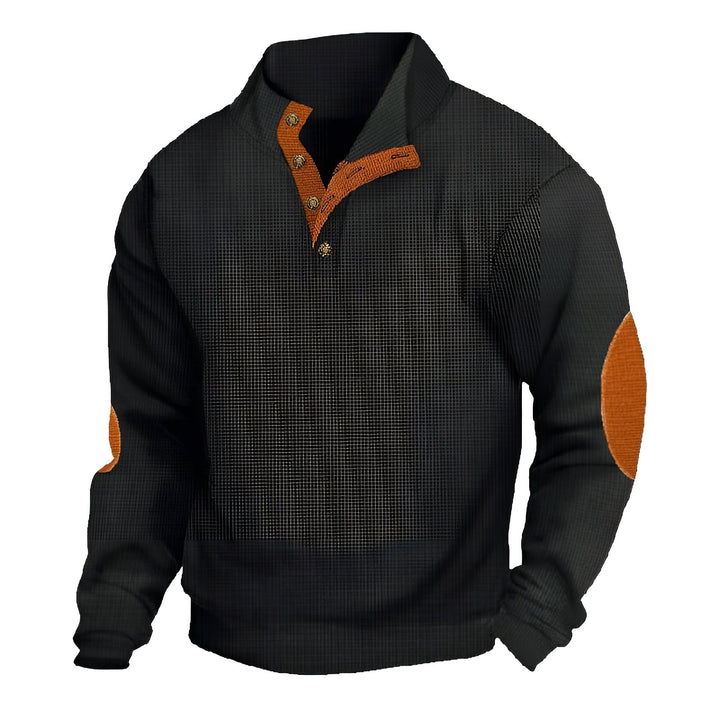 Noah - Outdoor Waffle Sweater with Stand Collar