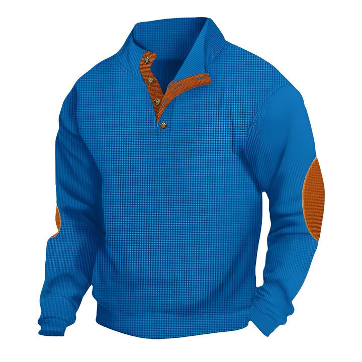 Noah - Outdoor Waffle Sweater with Stand Collar