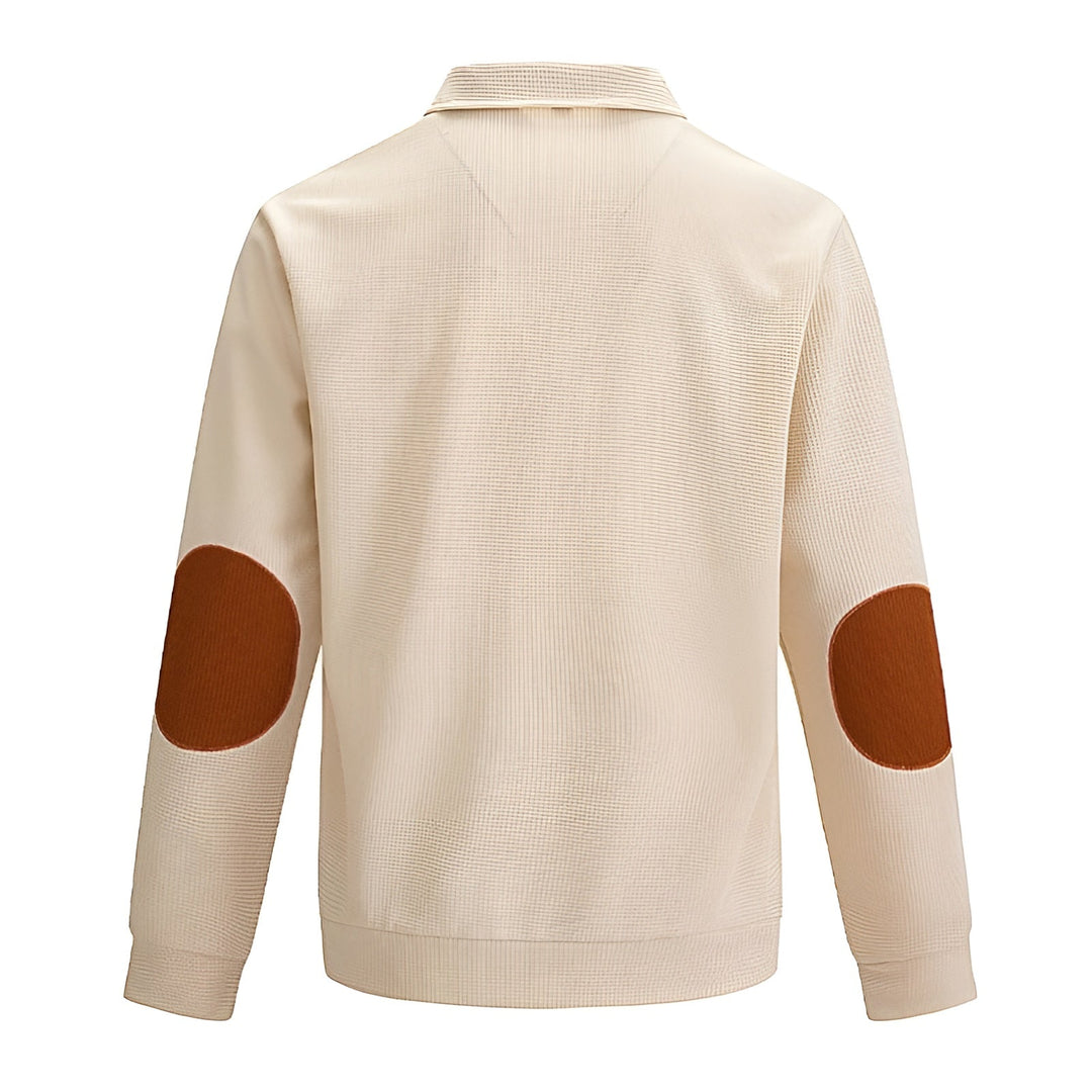 Noah - Outdoor Waffle Sweater with Stand Collar