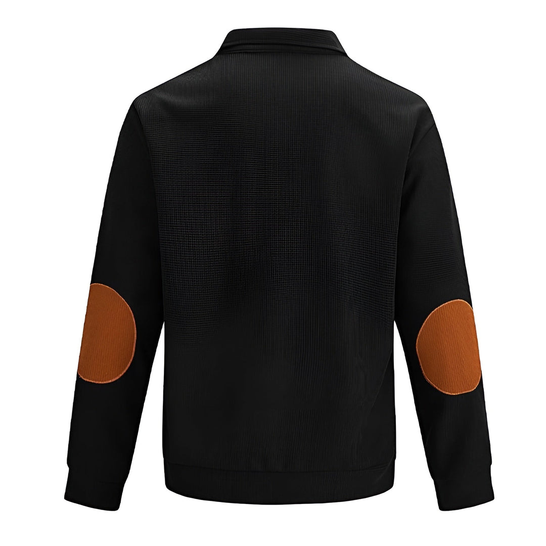 Noah - Outdoor Waffle Sweater with Stand Collar