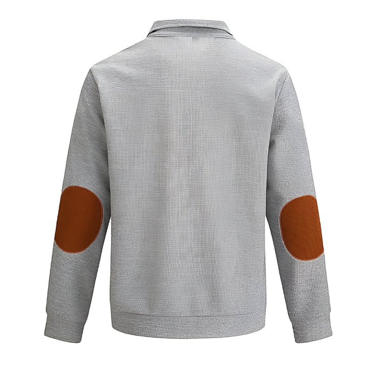 Noah - Outdoor Waffle Sweater with Stand Collar