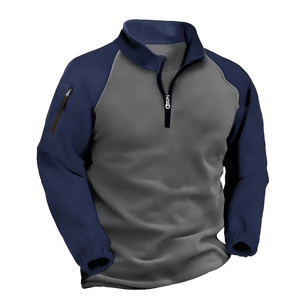Elijah - Outdoor Plush Sweatshirt with Stand Collar