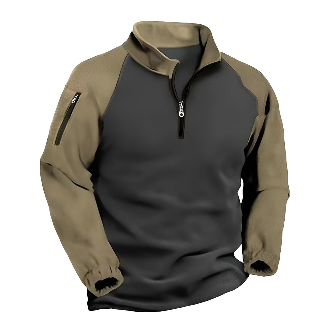 Elijah - Outdoor Plush Sweatshirt with Stand Collar
