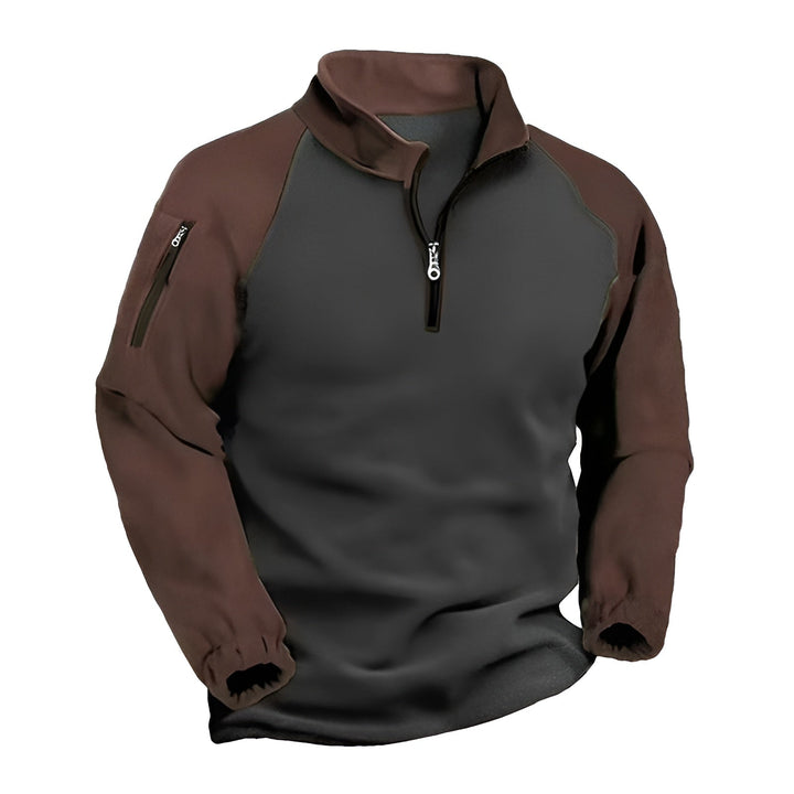 Elijah - Outdoor Plush Sweatshirt with Stand Collar