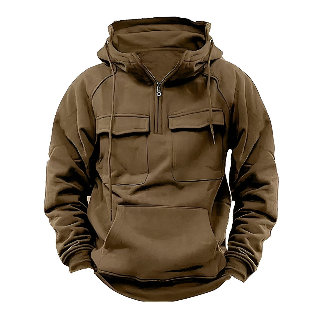James - Vintage Hoodie with Multi-Pocket & Extra Warmth