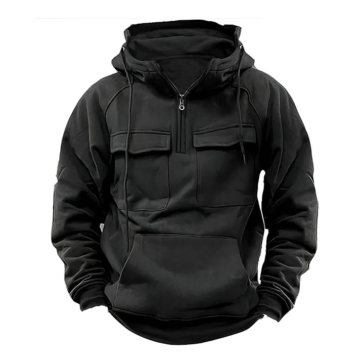 James - Vintage Hoodie with Multi-Pocket & Extra Warmth