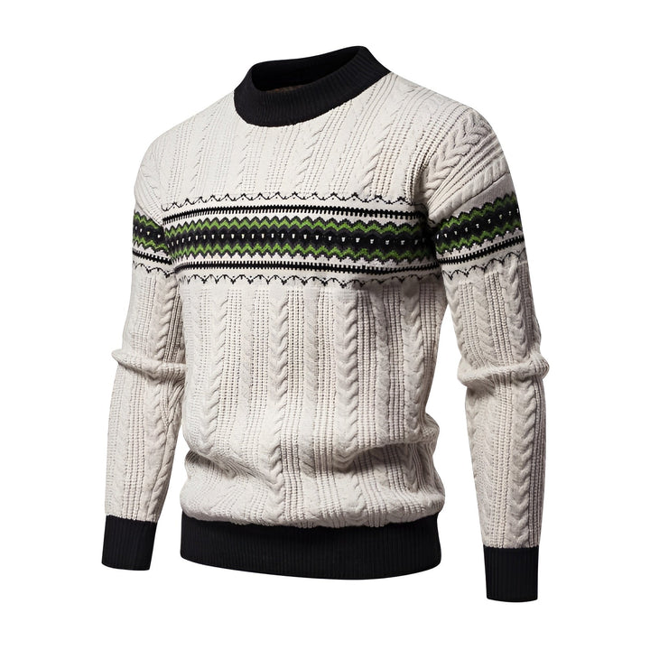 Henry - Men's Vintage Colourblock Jacquard Pullover