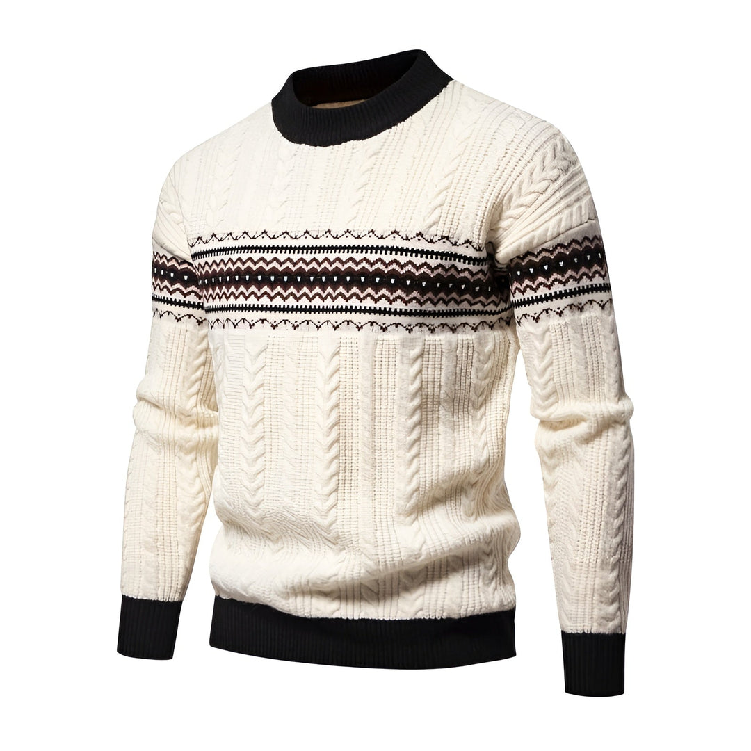 Henry - Men's Vintage Colourblock Jacquard Pullover