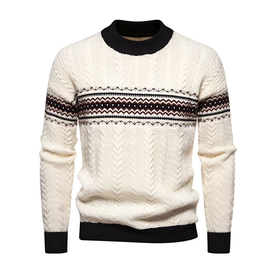 Henry - Men's Vintage Colourblock Jacquard Pullover