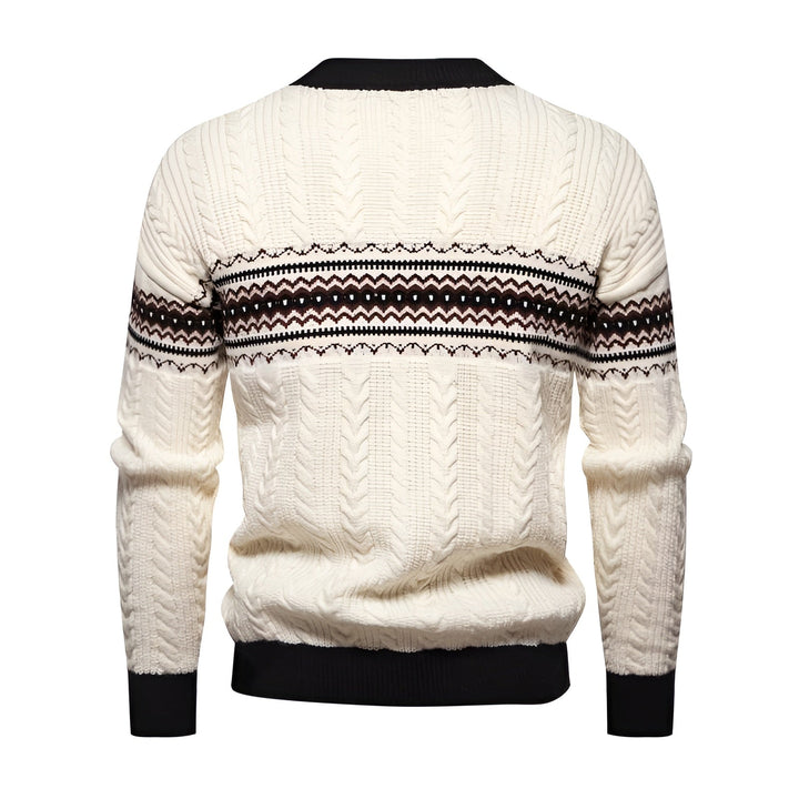 Henry - Men's Vintage Colourblock Jacquard Pullover