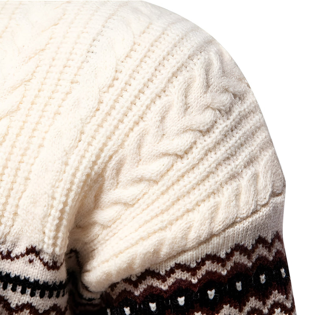 Henry - Men's Vintage Colourblock Jacquard Pullover