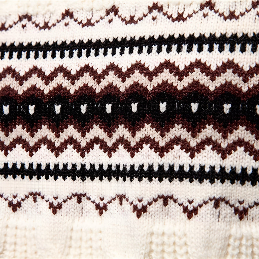 Henry - Men's Vintage Colourblock Jacquard Pullover