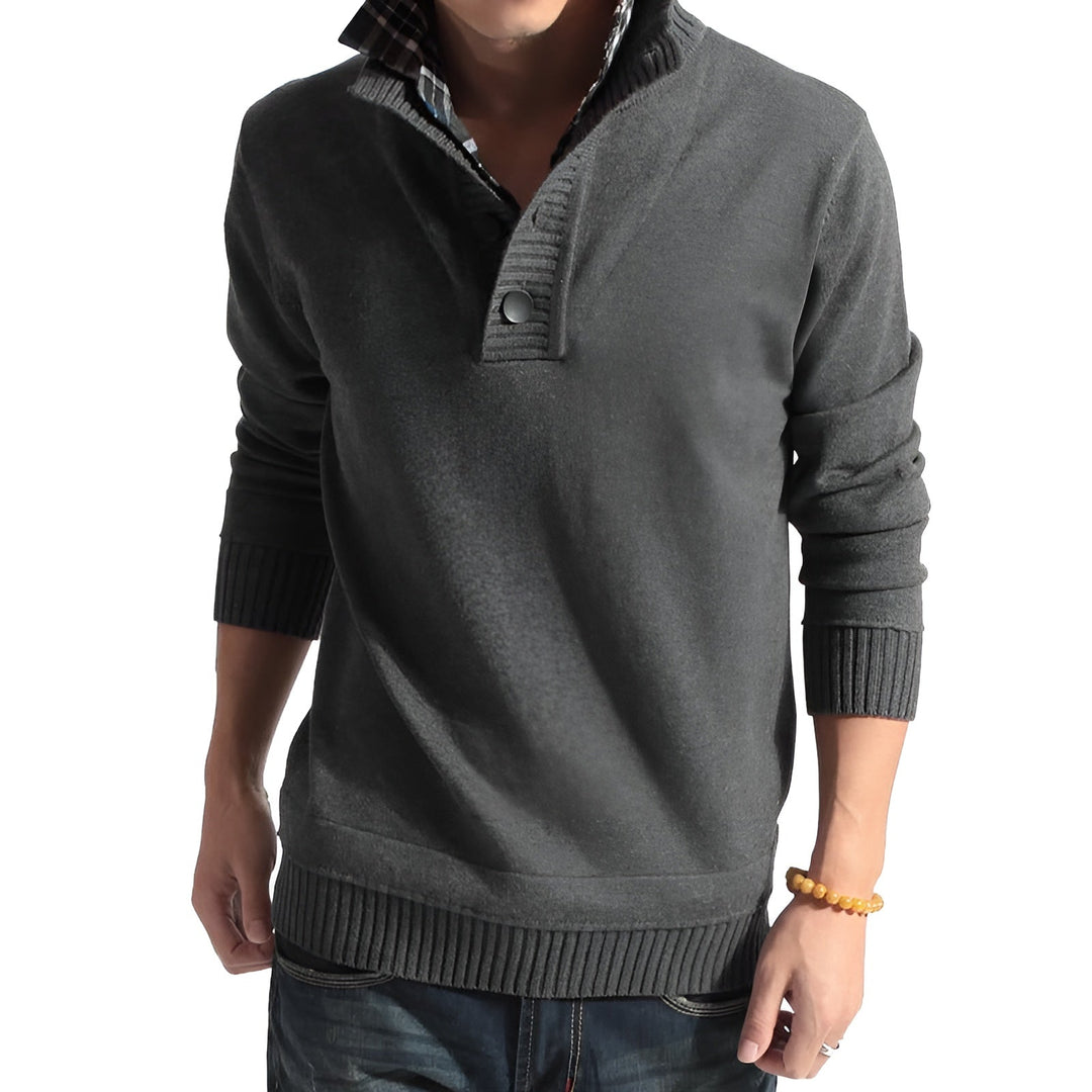 William - Comfortable Stand Collar Pullover