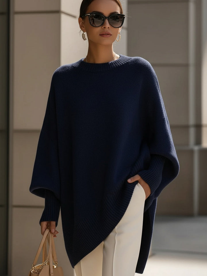Evelyne – Elegant jumper with an asymmetrical hem