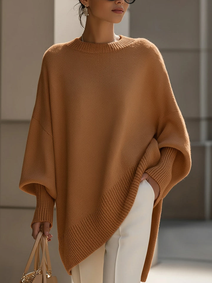 Evelyne – Elegant jumper with an asymmetrical hem