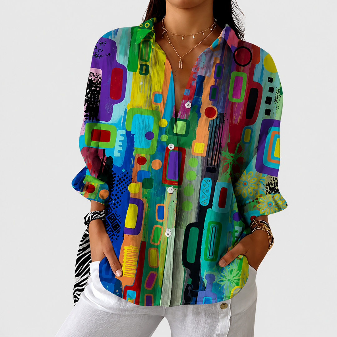 Lightweight and Colourful Printed Blouse