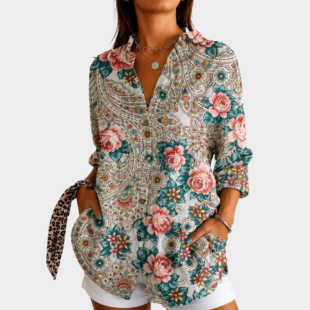 Vintage Rose Paisley Blouse