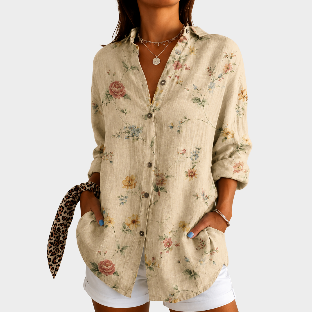 Meadow Whisper Floral Blouse