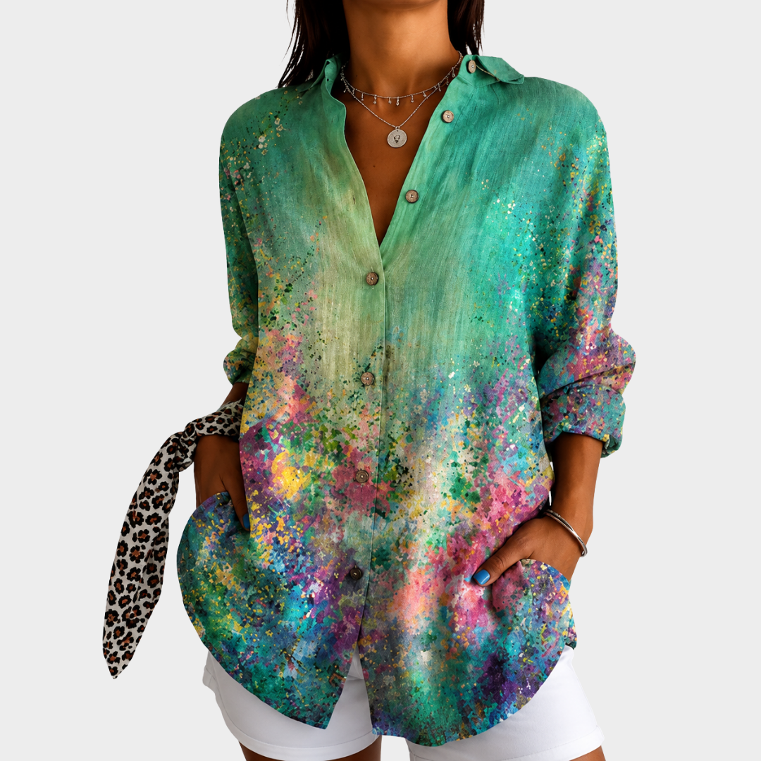 Emerald Meadow Art Blouse