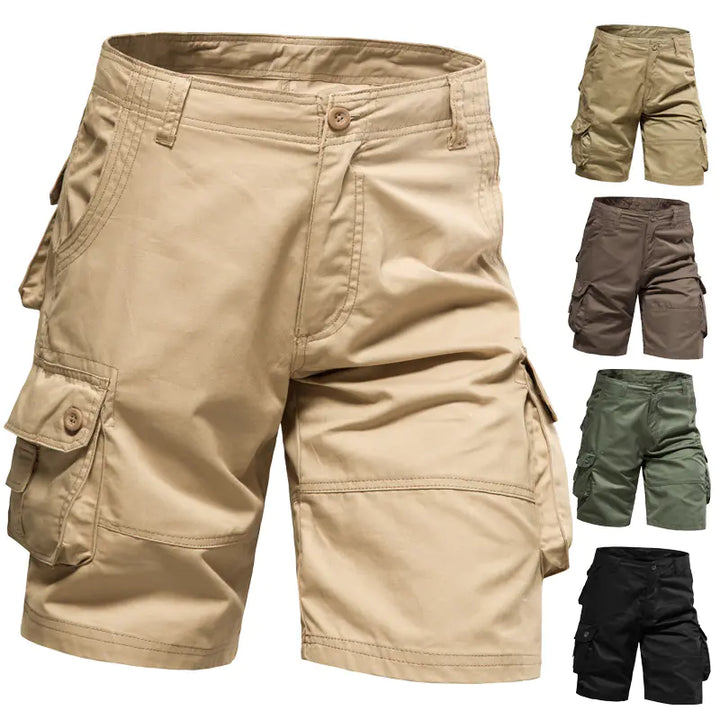 GolfThing High Quality Cotton Outdoor Cargo Shorts - Green
