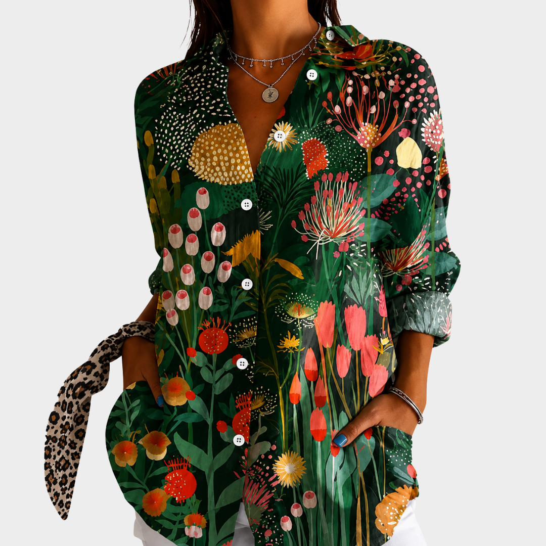 Midnight Garden Statement Blouse