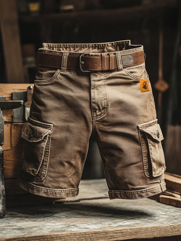 Ben | Retro Short Cargo Trousers with Multiple Pockets