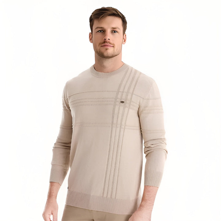 Leonardo - Elegant men’s sweater with check pattern