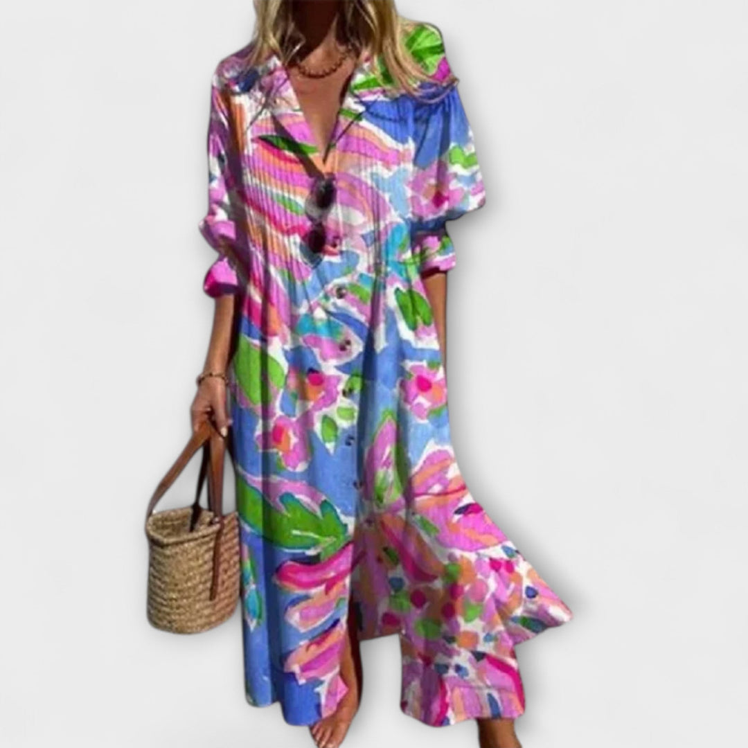 Lila – Flattering Maxi Dress with Tummy Coverage