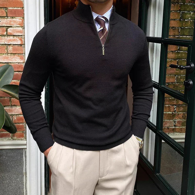 Jevin | Classic Quarter-Zip Sweater