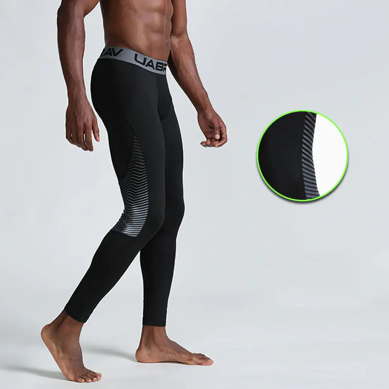 GolfThing Performance Compression Sports Leggings - Reduce Muscle Fatigue Black