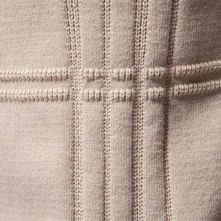 Men's Jumper with Check Design