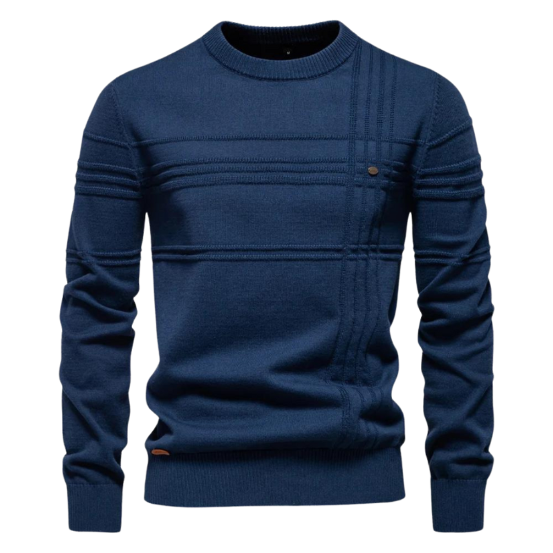 Men's Jumper with Check Design