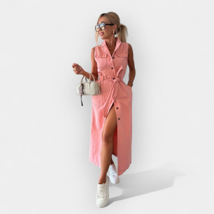 Petra – Denim Maxi Dress