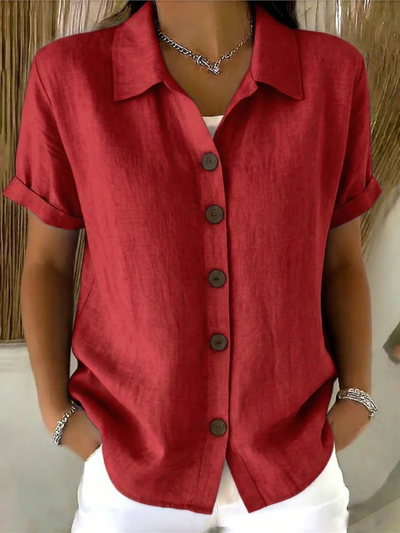 SARA | Button Front Blouse
