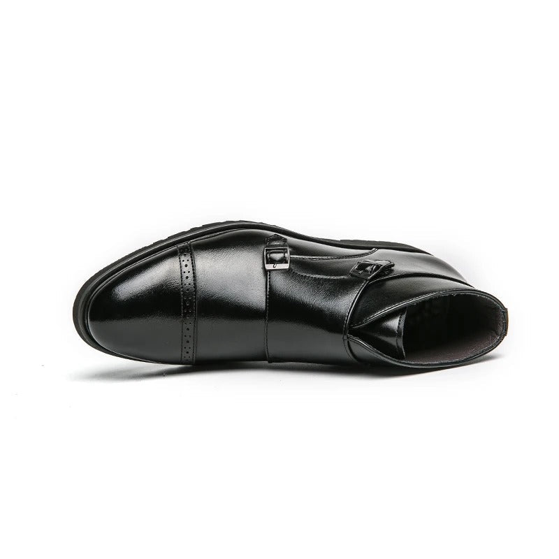Dylan | Faux Leather Double Monk-Strap Boots