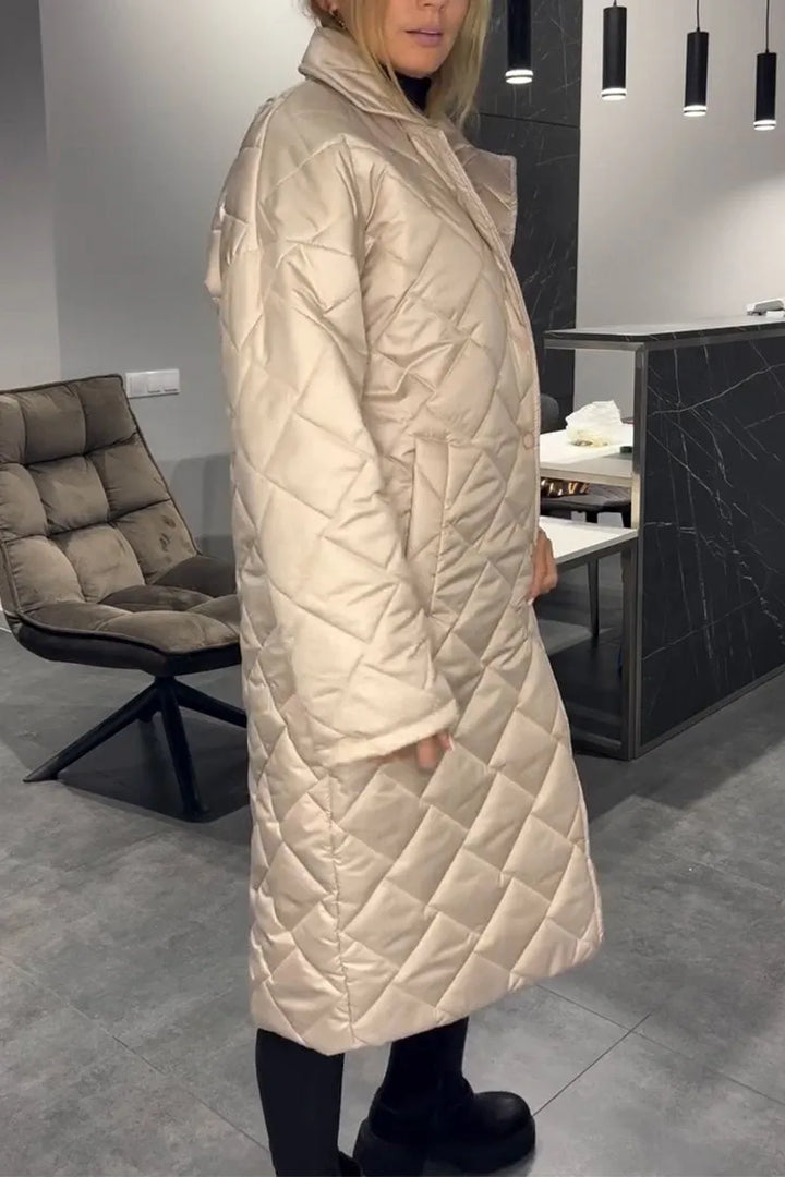 Ofira – Reversible quilted coat with leopard print lining