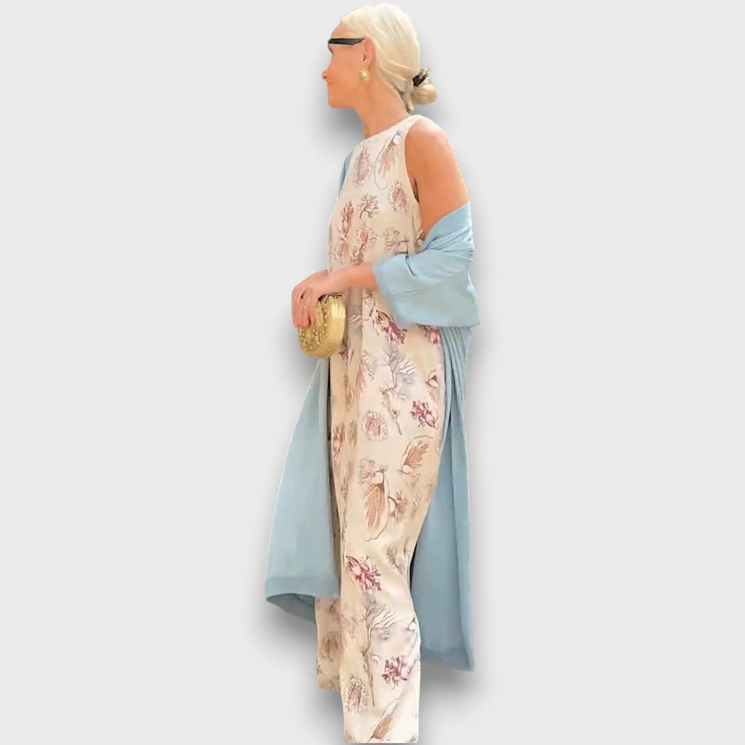 Lindiwe – Elegant Maxi Dress with Cardigan