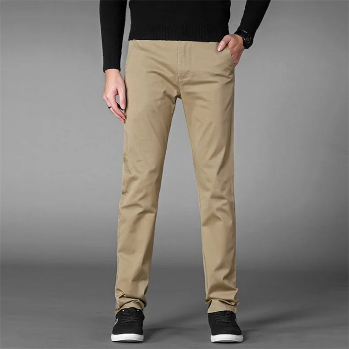GolfThing Men's Fitted Golf Chinos - Golf Trousers in Grey