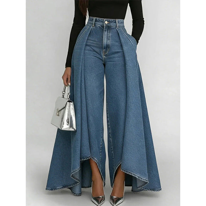 👖✨ Avant-garde, wide high-waisted jeans
