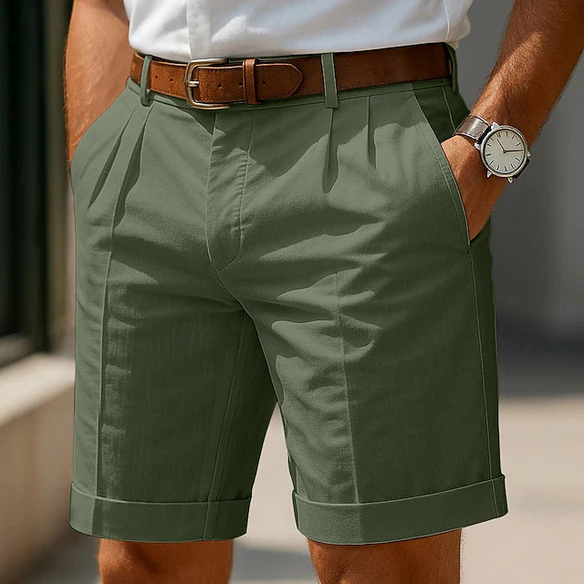 Tom | Summer Pleated Chino Shorts